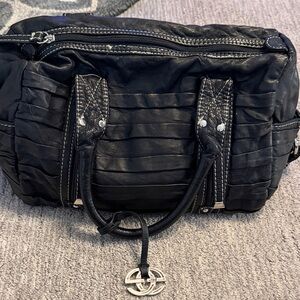 Red Black Quilted Shoulder Bag